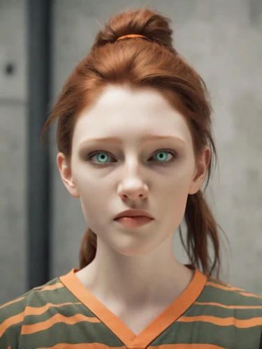 lilian gish - female,clementine,redhead doll,vada,heterochromia,children's eyes,nora,green eyes,main character,3d rendered,game character,natural cosmetic,dwarf sundheim,fallout4,half life,cinnamon girl,the girl's face,character animation,cgi,elf,Photography,Natural