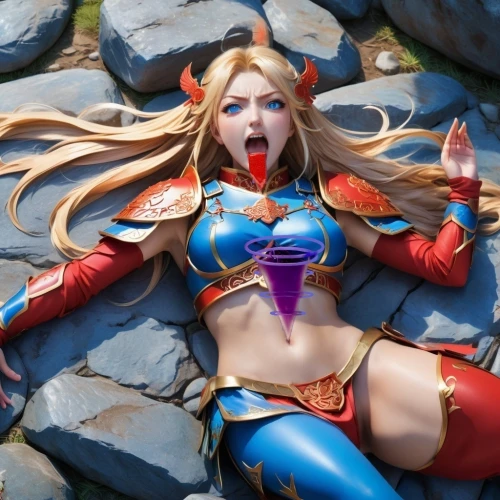 symetra,kos,cosplay image,nami,cosplayer,cosplay,fire siren,solar,fantasy woman,ora,venera,monsoon banner,elza,mara,kinara,warrior pose,playmat,marvelous,vivora,fierce