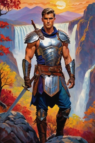 he-man,heroic fantasy,barbarian,patriot,wall,fantasy warrior,guards of the canyon,bordafjordur,zion,fantasy picture,world digital painting,mercenary,dwarf sundheim,fantasy portrait,dane axe,nördlinger ries,castleguard,paladin,fantasy art,lone warrior,Conceptual Art,Oil color,Oil Color 25