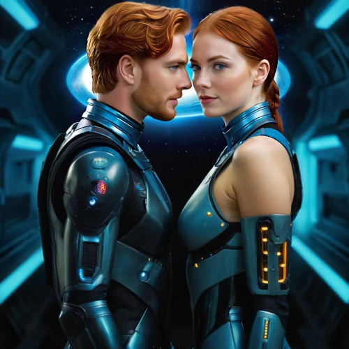 cg artwork,sci fiction illustration,passengers,star ship,sci fi,scifi,sci - fi,sci-fi,couple goal,lindos,lost in space,beautiful couple,man and woman,science fiction,gemini,cybernetics,couple,couple in love,romantic portrait,two people