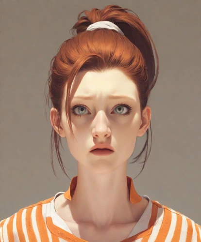 clementine,girl portrait,worried girl,digital painting,portrait of a girl,nora,rust-orange,study,cinnamon girl,girl studying,girl in t-shirt,moody portrait,clove,orange,croft,girl with speech bubble,sci fiction illustration,the girl's face,girl drawing,bloned portrait,Digital Art,Anime