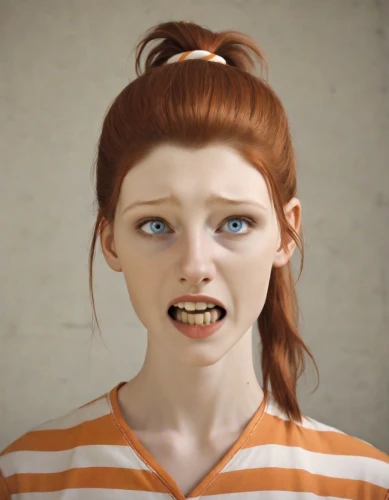 pippi longstocking,realdoll,gingerbread girl,clementine,natural cosmetic,porcelaine,redhead doll,cinnamon girl,cgi,emogi,zombie,rockabella,character animation,ginger rodgers,b3d,gingerman,vada,the girl's face,cosmetic,fallout4,Photography,Natural