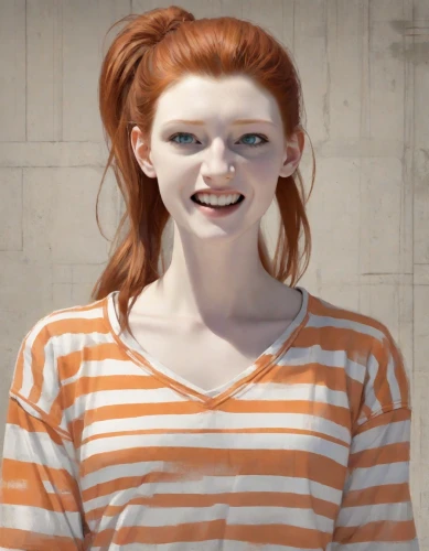 gingerman,ginger rodgers,redhead doll,pippi longstocking,cgi,a wax dummy,girl in t-shirt,pumuckl,redheads,maci,realdoll,redheaded,character animation,gingerbread girl,clementine,daphne,clary,animated cartoon,rockabella,raggedy ann,Digital Art,Character Design