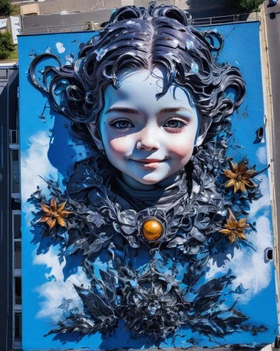 cherub,streetart,brooklyn street art,bjork,street art,mural,medusa,girl in a wreath,water nymph,indigo,urban street art,public art,cirque du soleil,el salvador dali,street artist,krishna,chiang mai,cherubs,street artists,reykjavik,Conceptual Art,Graffiti Art,Graffiti Art 02