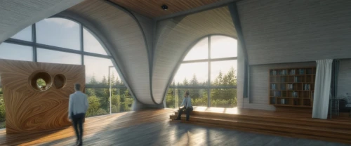 forest chapel,wooden windows,3d rendering,wood window,wooden church,daylighting,wooden beams,wayside chapel,vaulted ceiling,timber house,modern room,render,archidaily,pilgrimage chapel,big window,chapel,cubic house,island church,loft,round window,Photography,General,Realistic