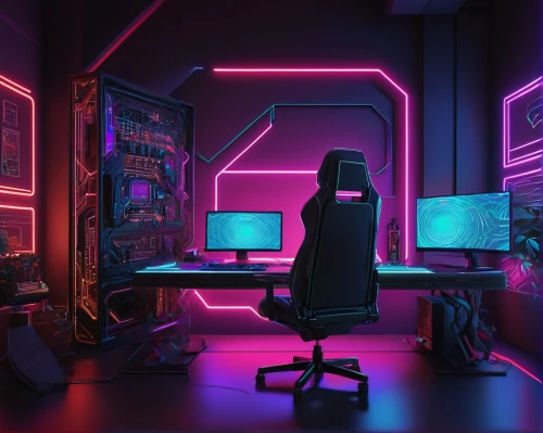 computer room,computer desk,computer workstation,neon human resources,desk,cyberpunk,working space,cyber,girl at the computer,blur office background,computer,the server room,modern office,secretary desk,pink vector,neon,study room,work space,3d background,workspace,Illustration,Realistic Fantasy,Realistic Fantasy 07