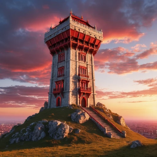 buzludzha,stalin skyscraper,stalinist skyscraper,lookout tower,watchtower,observation tower,observatory,russian pyramid,summit castle,fire tower,control tower,peter-pavel's fortress,renaissance tower,seelturm,electric tower,animal tower,tower of babel,steel tower,the skyscraper,red lighthouse,Photography,General,Realistic