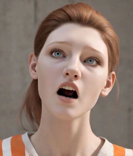 rendering,clementine,cgi,symetra,orange,character animation,fallout4,video games,maya,eleven,realdoll,the girl's face,the face of god,b3d,nostril,videogames,woman's basketball,emogi,woman face,pat,Photography,Natural