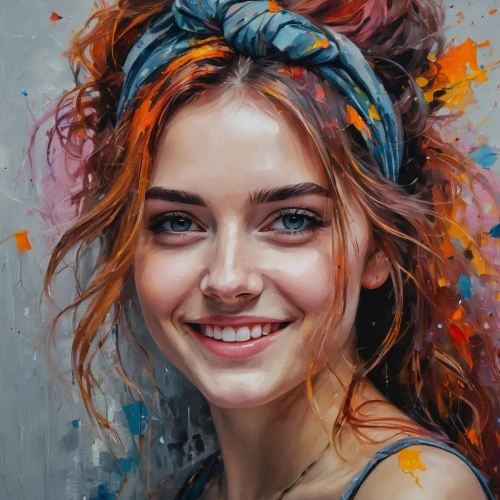 girl portrait,portrait of a girl,a girl's smile,young woman,boho art,girl in a wreath,oil painting on canvas,oil painting,romantic portrait,mystical portrait of a girl,woman portrait,art painting,girl in flowers,face portrait,girl drawing,artist portrait,fantasy portrait,painting technique,beautiful girl with flowers,girl with cloth,Photography,General,Fantasy