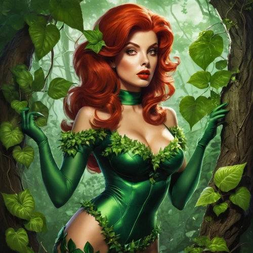 poison ivy,ivy,background ivy,dryad,the enchantress,green wallpaper,fae,rusalka,fantasy woman,in green,flora,green,fantasy portrait,jade,ariel,green skin,green dress,lilly of the valley,patrol,anahata,Conceptual Art,Fantasy,Fantasy 16