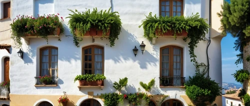 nerja,hanging houses,casa fuster hotel,sicily window,exterior decoration,provencal life,skopelos,sveti stefan,positano,amalfi,amalfi coast,taormina,palma trees,terraces,townhouses,balconies,house with caryatids,hanging plants,houses clipart,mijas