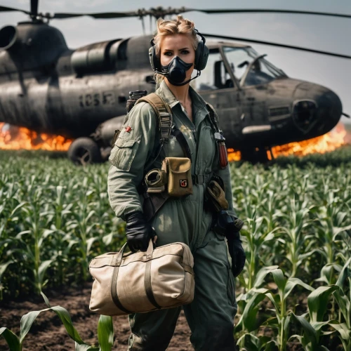 combat medic,lost in war,drone operator,war correspondent,coveralls,helicopter pilot,woman fire fighter,chemical disaster exercise,fighter pilot,poison gas,district 9,blackhawk,airman,theater of war,us army,oxygen mask,air force,respirators,uh-60 black hawk,respiratory protection,Photography,General,Fantasy