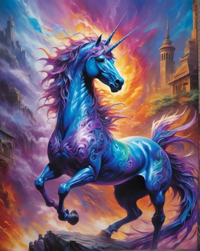 unicorn art,colorful horse,unicorn background,unicorn,pegasus,painted horse,fire horse,rainbow unicorn,unicorns,carnival horse,unicorn and rainbow,dream horse,weehl horse,alpha horse,golden unicorn,equine,horse,constellation unicorn,fantasy art,my little pony,Conceptual Art,Oil color,Oil Color 03