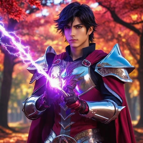 monsoon banner,dodge warlock,merlin,male elf,purple,light of autumn,wall,summoner,autumn icon,male character,luokang,magus,ren,leo,diwali banner,mage,cosplay image,visual effect lighting,red-purple,rein,Photography,General,Realistic