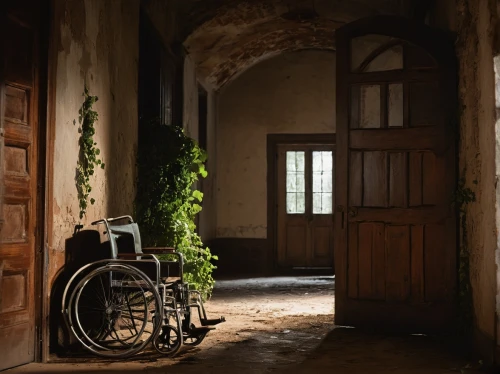 wheelchair,wheelchair accessible,motorized wheelchair,wheelchair sports,handicap accessible,nursing home,accessibility,the physically disabled,disability,floating wheelchair,wheelchair racing,abandoned places,disabled sports,luxury decay,almshouse,retirement home,paraplegic,inclusion,house insurance,urbex,Photography,General,Cinematic