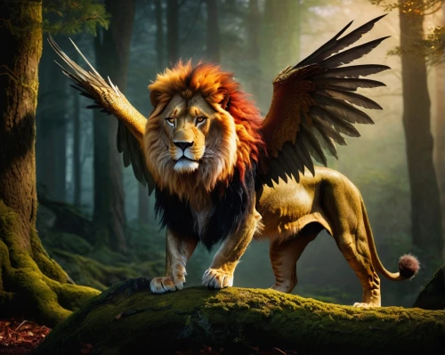 forest king lion,gryphon,king of the jungle,griffon bruxellois,panthera leo,lion father,african lion,male lion,lion,two lion,lion king,the lion king,griffin,lion - feline,fantasy picture,african eagle,skeezy lion,female lion,masai lion,male lions,Illustration,Vector,Vector 11