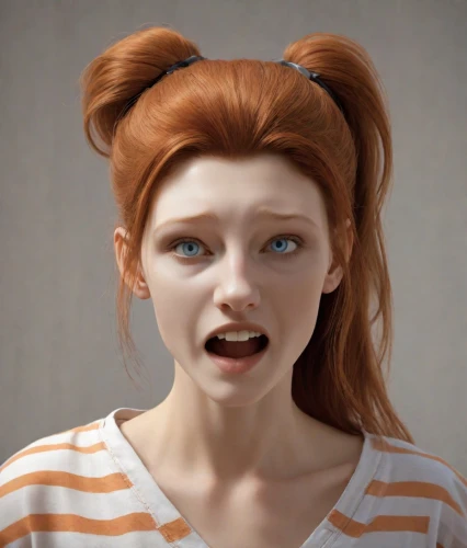 realdoll,character animation,cgi,pippi longstocking,redhead doll,the girl's face,3d model,cinnamon girl,natural cosmetic,b3d,ginger rodgers,clay animation,gingerbread girl,clementine,cinema 4d,doll's facial features,3d rendered,animated cartoon,female doll,3d modeling,Photography,Natural