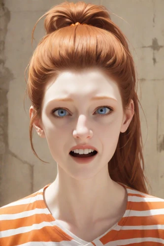 pippi longstocking,realdoll,redhead doll,clementine,natural cosmetic,ginger rodgers,cgi,cinnamon girl,gingerbread girl,raggedy ann,doll's facial features,3d rendered,gingerman,lilian gish - female,b3d,render,ginger cookie,porcelaine,cosmetic,rockabella,Digital Art,Anime