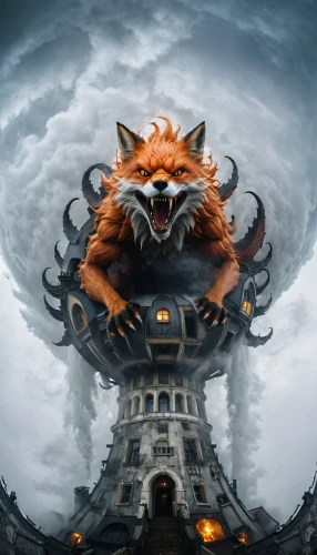 nine-tailed,firefox,fox stacked animals,griffon bruxellois,rocket raccoon,mozilla,fuel-bowser,fox,animal tower,inari,wild emperor,catastrophe,cheshire,the storm of the invasion,portal,fantasy picture,fractalius,baku eye,capital escape,totem,Photography,Documentary Photography,Documentary Photography 04
