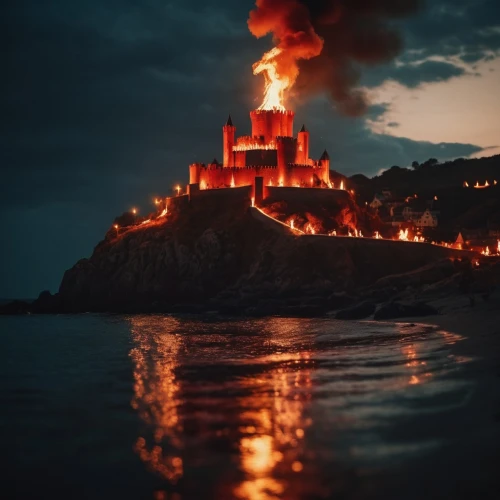 kings landing,lake of fire,fire and water,pillar of fire,burned pier,burning torch,the volcano,the night of kupala,volcano,volcanic eruption,dragon fire,burned mount,magma,burning man,fire background,eruption,volcanic,fire mountain,inferno,door to hell,Photography,General,Cinematic