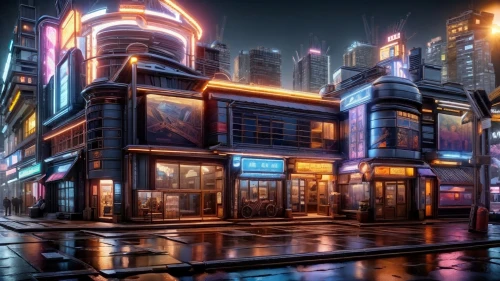 shanghai,kowloon,hong kong,kowloon city,shinjuku,tokyo city,retro diner,busan night scene,tokyo,chongqing,neon coffee,cyberpunk,hk,fantasy city,taipei,osaka,harbour city,shanghai disney,colorful city,bangkok