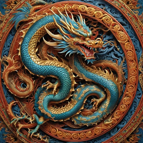 chinese dragon,dragon li,painted dragon,golden dragon,dragon,dragon design,wyrm,dragon of earth,basilisk,dragons,green dragon,dragon fire,bagua,bhutan,chinese art,yuan,black dragon,ornate,fire breathing dragon,om,Photography,General,Realistic