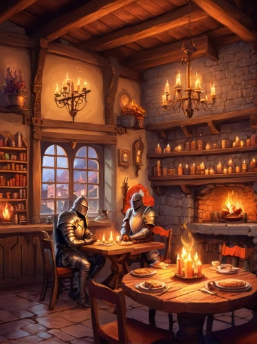 tavern,apothecary,candlemaker,gnomes at table,hearth,brandy shop,hobbiton,game illustration,alpine restaurant,pub,victorian kitchen,hamelin,fireplaces,the coffee shop,blacksmith,wine tavern,potions,tinsmith,fireside,fireplace,Unique,Pixel,Pixel 05
