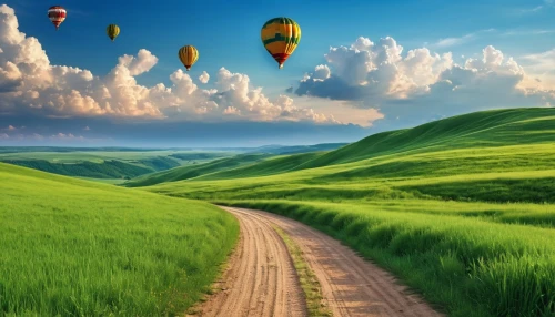hot-air-balloon-valley-sky,hot air balloons,hot air balloon,hot air balloon ride,landscape background,hot air balloon rides,online path travel,ballooning,balloon trip,hot air ballooning,colorful balloons,irish balloon,long road,background view nature,destination,road of the impossible,beautiful landscape,rolling hills,green landscape,aaa,Photography,General,Realistic