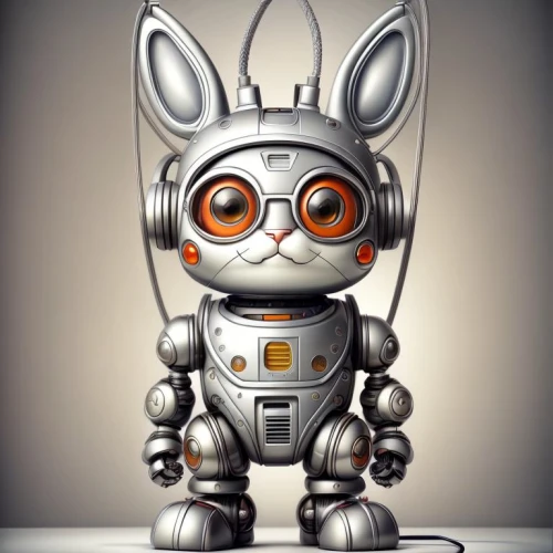 minibot,deco bunny,thumper,chat bot,robotic,robot,soft robot,bunny,white rabbit,little rabbit,gray hare,little bunny,robot icon,bot,vector illustration,easter bunny,rabbit,cute cartoon character,bb8-droid,rabbit owl
