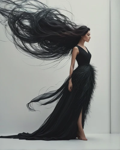 oriental longhair,wind wave,black feather,wind machine,flamenco,twirl,asian semi-longhair,weave,gracefulness,twirling,twirls,elegance,gypsy hair,hoopskirt,tulle,long dress,gothic fashion,long hair,conceptual photography,gothic dress,Photography,Documentary Photography,Documentary Photography 08