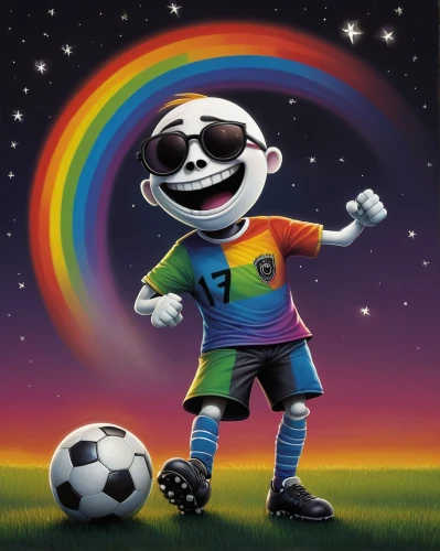 raimbow,rainbow background,footballer,children's soccer,soccer player,footbal,futebol de salão,uefa,soccer,soccer ball,mascot,the mascot,fifa 2018,soccer team,rainbow pencil background,skittles (sport),rainbow,european football championship,world cup,asterales,Illustration,Abstract Fantasy,Abstract Fantasy 22