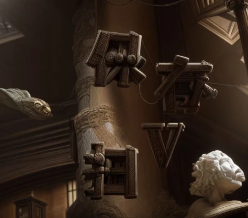 merchant,clockmaker,apothecary,vanitas,sextant,mandelbulb,artifact,gargoyle,grandfather clock,collected game assets,pinocchio,3d render,the angel with the cross,master lamp,transylvania,gavel,scales of justice,antiquariat,capital escape,gargoyles,Realistic,Foods,None