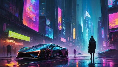 cyberpunk,futuristic,futuristic landscape,futuristic car,i8,dystopian,elektrocar,cityscape,sci-fi,sci - fi,scifi,audi e-tron,neon arrows,metropolis,dystopia,cyber,sci fiction illustration,would a background,neon,merc,Illustration,Realistic Fantasy,Realistic Fantasy 15