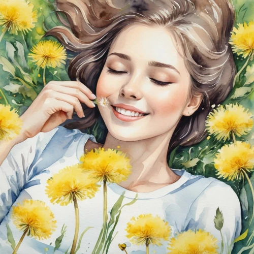 yellow daisies,daisies,girl in flowers,dandelions,daisy flowers,sun daisies,girl lying on the grass,flower painting,sun flowers,chrysanths,sunflower coloring,sunflowers,daisy flower,dandelion,taraxacum,dandelion field,yellow chrysanthemums,sunflower lace background,yellow petals,helianthus,Illustration,Paper based,Paper Based 25