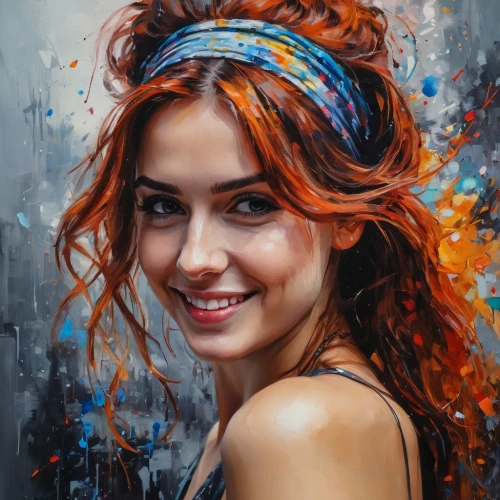 girl portrait,young woman,portrait of a girl,oil painting,a girl's smile,oil painting on canvas,boho art,woman portrait,romantic portrait,art painting,italian painter,mystical portrait of a girl,girl with cloth,girl in cloth,red-haired,bylina,artist portrait,portrait background,girl wearing hat,girl drawing,Photography,General,Fantasy