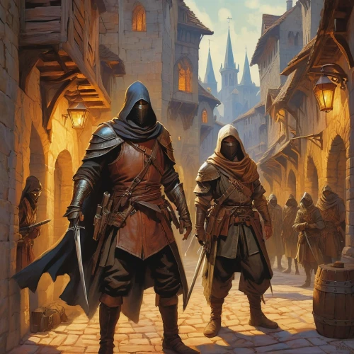 guards of the canyon,medieval street,knight village,assassins,monks,pilgrims,the wanderer,prejmer,merchant,assassin,medieval,nomads,heroic fantasy,castleguard,travelers,pilgrimage,warrior and orc,vidraru,paladin,swordsmen,Conceptual Art,Fantasy,Fantasy 18