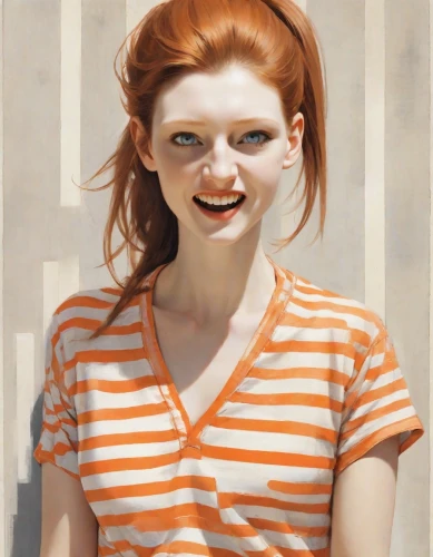 girl in t-shirt,gingerman,ginger rodgers,portrait of a girl,girl-in-pop-art,pippi longstocking,girl with cereal bowl,redheads,the girl's face,redhead doll,david bates,young woman,redheaded,a girl's smile,girl portrait,mime artist,red-haired,girl with cloth,lilian gish - female,red head,Digital Art,Poster