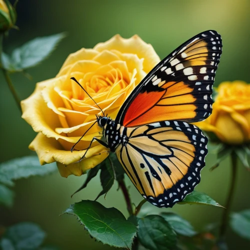 butterfly background,butterfly on a flower,yellow rose background,butterfly isolated,butterfly floral,yellow butterfly,yellow orange rose,isolated butterfly,orange butterfly,passion butterfly,monarch butterfly,golden passion flower butterfly,ulysses butterfly,flower nectar,blue butterfly background,swallowtail butterfly,cupido (butterfly),butterfly,flower background,hesperia (butterfly),Photography,General,Fantasy