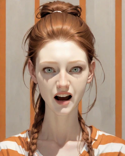 gingerman,gingerbread girl,zombie,pippi longstocking,the girl's face,clementine,cinnamon girl,redhead doll,ginger rodgers,pumpkin face,scary woman,character animation,vampire woman,redheads,emogi,vada,clary,hag,dwarf sundheim,realdoll,Digital Art,Comic