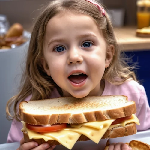 girl with bread-and-butter,peanut butter and jelly sandwich,kids' meal,ham and cheese sandwich,bologna sandwich,little bread,sandwiches,sandwich,kosher food,bread spread,melt sandwich,original chicken sandwich,child model,eat,to eat lunch,carbohydrate,photographing children,food spoilage,diabetes with toddler,melba toast