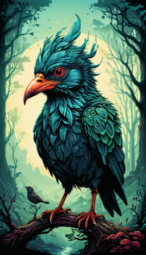 bird illustration,nicobar pigeon,bird painting,feathers bird,nature bird,3d crow,eagle illustration,crow-like bird,ornamental bird,scheepmaker crowned pigeon,corvidae,tropical bird,an ornamental bird,green bird,ictoria crowned pigeon,raven rook,scheepmaker's crowned pigeon,perico,avian,nocturnal bird,Illustration,Realistic Fantasy,Realistic Fantasy 25