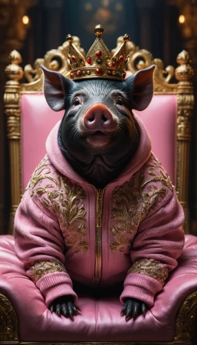 pig,suckling pig,king caudata,king ortler,porker,pot-bellied pig,kawaii pig,the ruler,inner pig dog,monarchy,hog,boar,throne,emperor,thrones,domestic pig,the throne,king,content is king,royce,Photography,General,Fantasy