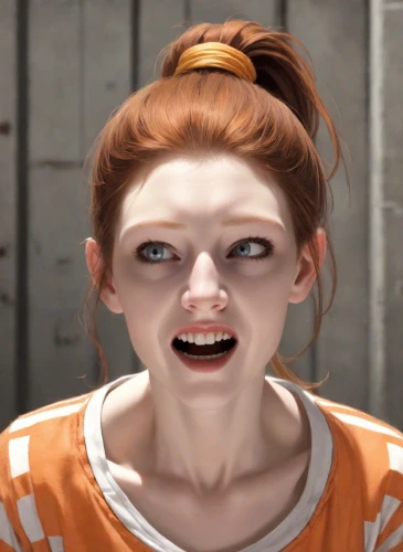 clementine,orange,realdoll,gingerman,emogi,fallout4,maci,natural cosmetic,rendering,doll's facial features,ginger rodgers,the girl's face,symetra,character animation,a wax dummy,orangina,eleven,gingerbread girl,cosmetic,clary,Digital Art,Comic