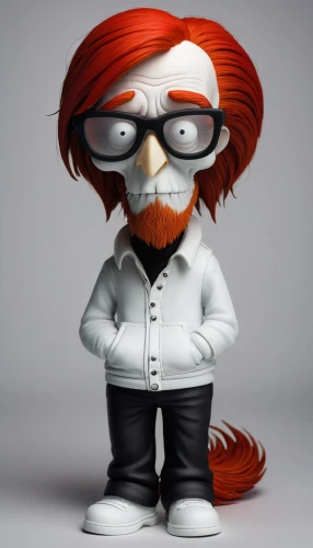 beaker,pubg mascot,glasses penguin,3d figure,cartoon doctor,cartoon character,scandia gnome,smurf figure,professor,groucho marx,gnome,cute cartoon character,mini e,geppetto,mozilla,kooikerhondje,3d man,anthropomorphized animals,anthropomorphized,mohnfigur,Illustration,Abstract Fantasy,Abstract Fantasy 22