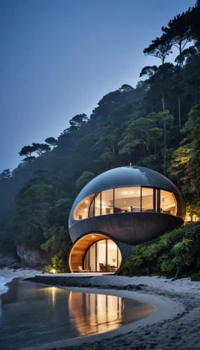 dunes house,beach house,house by the water,futuristic architecture,floating huts,timber house,cubic house,modern architecture,cube house,holiday home,beautiful home,luxury property,house of the sea,summer house,asian architecture,wooden house,pebble beach,round hut,japanese architecture,beachhouse