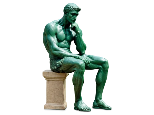 the thinker,thinking man,thinker,man on a bench,men sitting,bronze sculpture,man thinking,sculptor,bronze figure,michelangelo,classical sculpture,cleanup,statue,male poses for drawing,patrol,green,discobolus,statue of hercules,the statue,man talking on the phone,Illustration,Vector,Vector 20