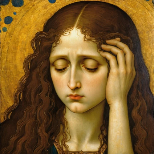 the magdalene,mary-gold,woman praying,praying woman,portrait of christi,the prophet mary,cepora judith,the angel with the veronica veil,artemisia,portrait of a girl,golden wreath,lacerta,girl praying,mary 1,mucha,artemisa,cleopatra,art nouveau,venus,dornodo,Art,Artistic Painting,Artistic Painting 32