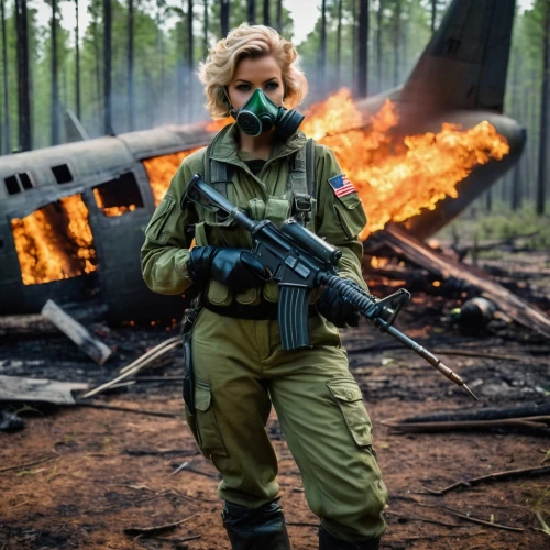 woman fire fighter,sweden fire,nature conservation burning,triggers for forest fire,gas grenade,volunteer firefighter,pripyat,wildfires,forest fire,ground fire,forest fires,firefighter,lost in war,eastern ukraine,poison gas,combat medic,chernobyl,wearing a mandatory mask,dangerous for the environment,burned land,Photography,General,Fantasy