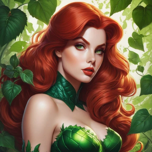 poison ivy,background ivy,ivy,dryad,spring leaf background,flora,lilly of the valley,fantasy portrait,ariel,the enchantress,leaf background,mary jane,marie leaf,fantasy woman,green leaves,green leaf,emerald,fae,merida,faery,Conceptual Art,Fantasy,Fantasy 03