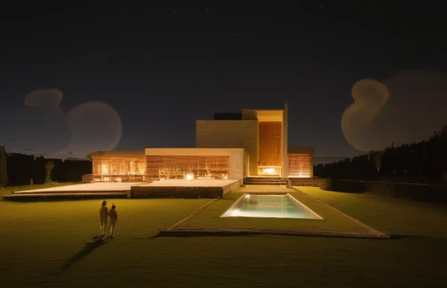 corten steel,archidaily,night view,landscape lighting,at night,night photography,night image,night photograph,japan's three great night views,night photo,house silhouette,lightpainting,long exposure light,model house,nightscape,mid century modern,night scene,dunes house,modern house,3d rendering,Photography,General,Natural